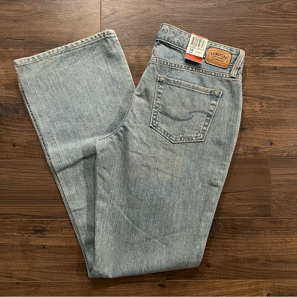 Levi Strauss Signature Jeans Low Rise Bootcut Size 10 Long NWT